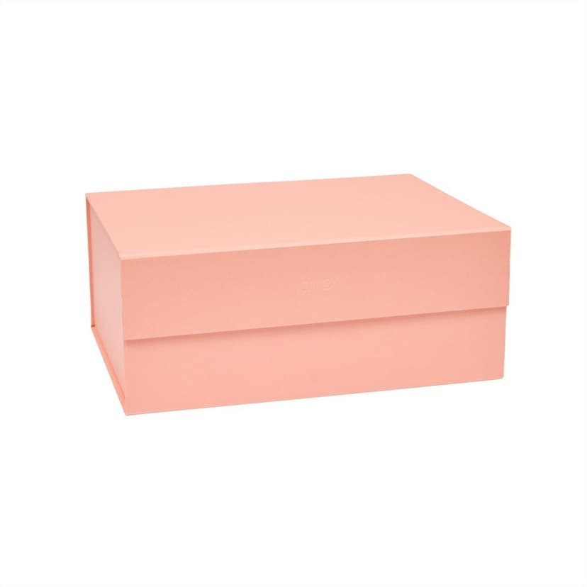 Světle růžový kartonový úložný box s víkem 33x25x15 cm Hako – OYOY Living Design