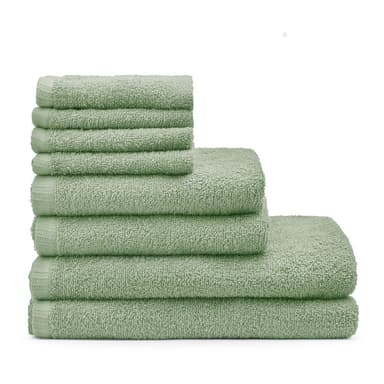 Zelené rýchloschnúce/froté bavlnené uteráky a osušky v súprave 8 ks Quick Dry – Catherine Lansfield