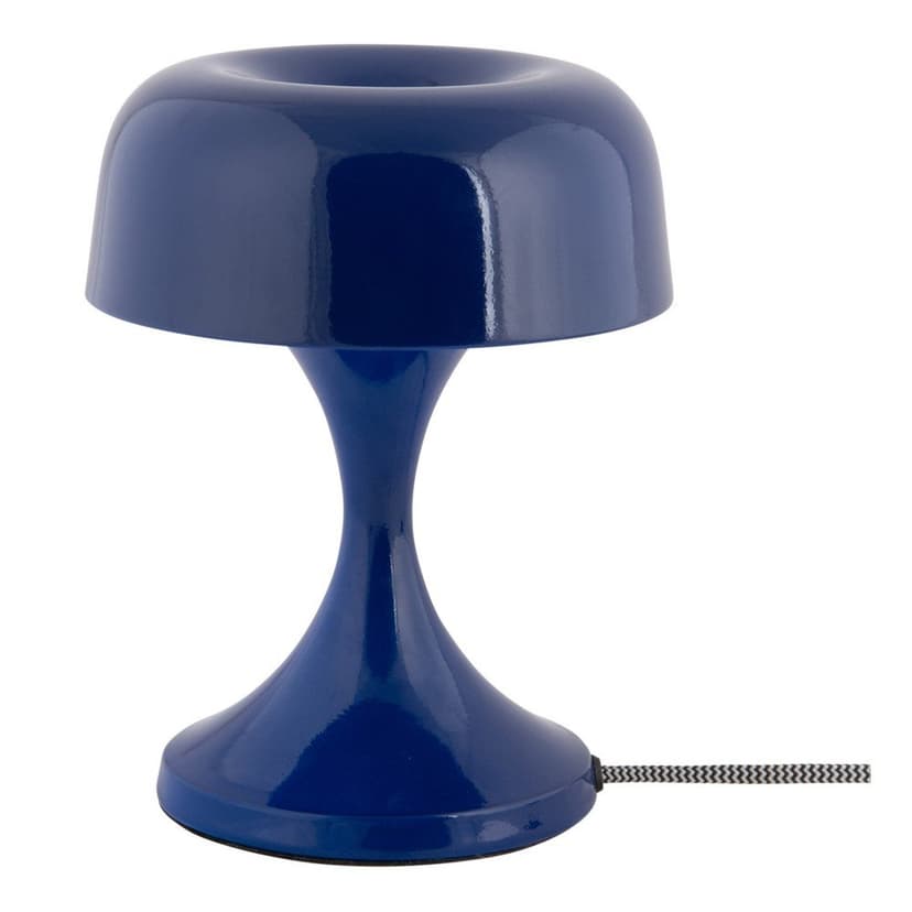 Modrá kovová stolová lampa (výška 20 cm) Moda Retro – Leitmotiv