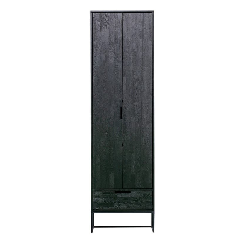 Černá skříň z jasanového dřeva 60x210x36 cm Silas – WOOOD