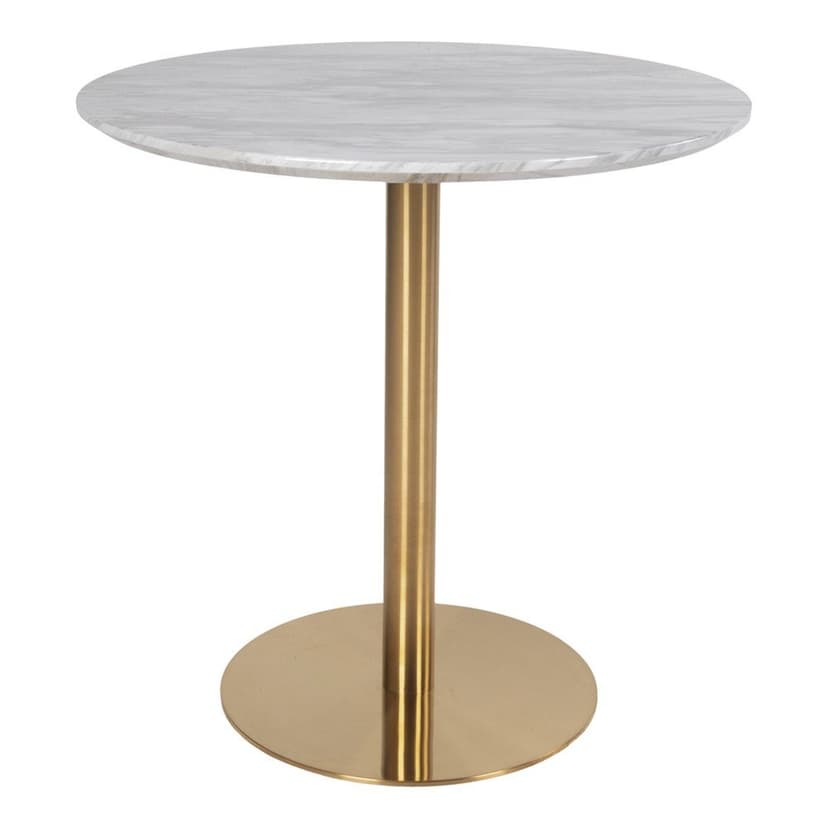 Okrúhly jedálenský stôl s doskou v dekore mramoru ø 90 cm Bolzano – House Nordic