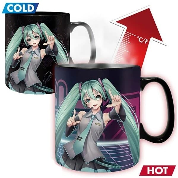 Hrnček so meniacim sa motívom Abysse Corp Hatsune Miku 460 ml