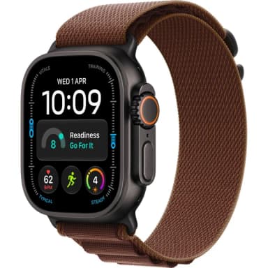 Apple Watch Ultra 4 49mm Čierny titán s burgundsky červeným Alpským ťahom L