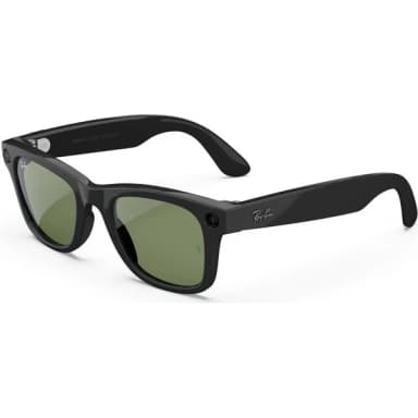 Meta RAY-BAN Wayfarer Gen2 (Štandardné) smart lesklé okuliare (tmavozelené sklá G15) čierne