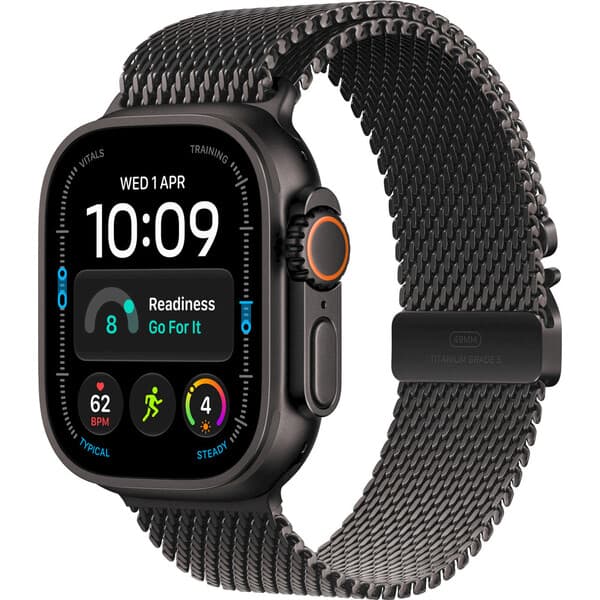 Apple Watch 49/46/45/44mm milánsky ťah z čierneho titánu S