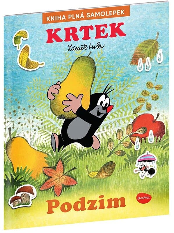 Krtek a podzim Kniha plná samolepek