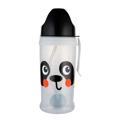Canpol babies Fľaša nevylievacia športová so slamkou a závažím BabiesBoo 350ml panda
