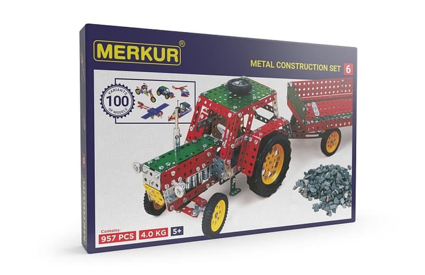 Merkur 6 stavebnice, 957 dílů, 100 modelů