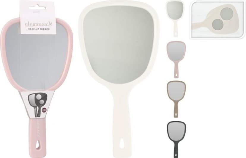 Plastimex zrcátko 13cm s ručkou, 4barvy, plast