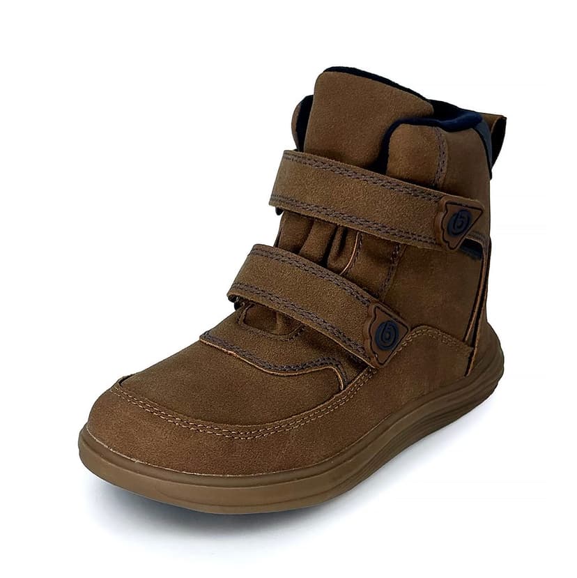 Dětské celoroční barefoot boty Bugga KIVO Brown B00199-18