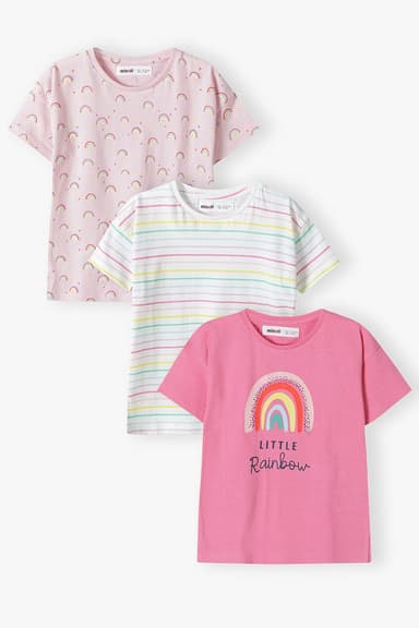 Dievčenské tričko s krátkym rukávom 3pack, Minoti, 14tee 50, Dievča