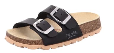 Chlapčenské korkové papuče FOOTBAD, Superfit, 0-800111-0000, čierna