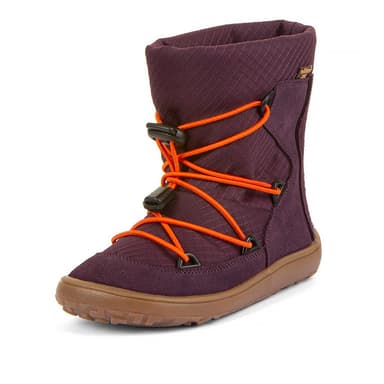 Froddo Dívčí zimní barefoot boty TEX TRACK WOOL Purple G3160251-4