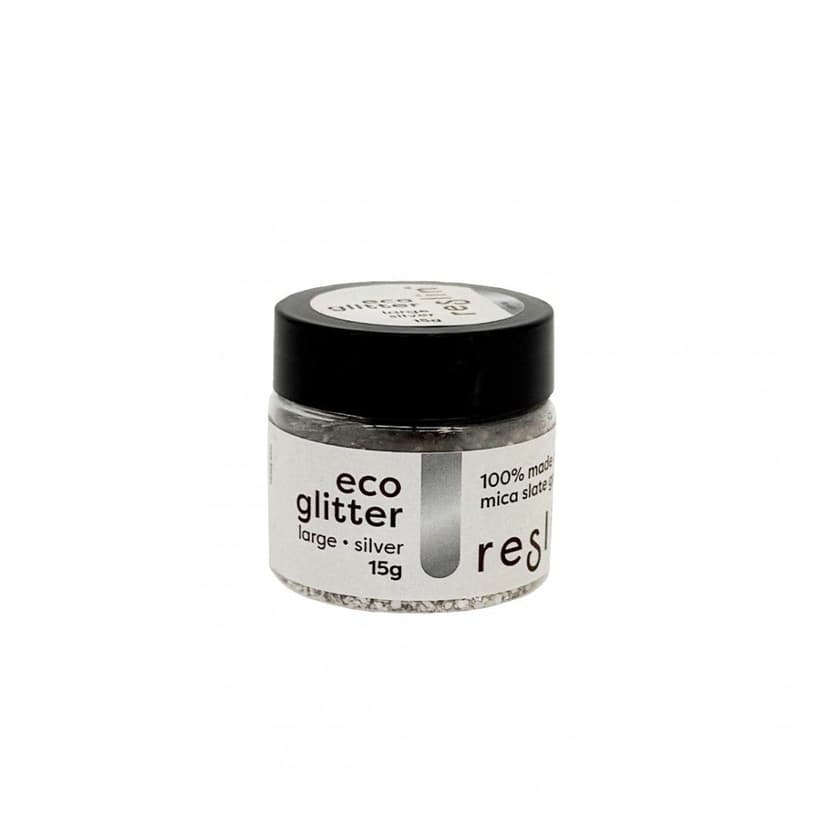 Reslin® Reslin eco glitre do ekologickej živice 15 g veľ. L vo farbe striebra