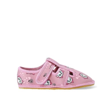 Dětské Barefoot Přezůvky RAYVE SLIPPERS růžové cat