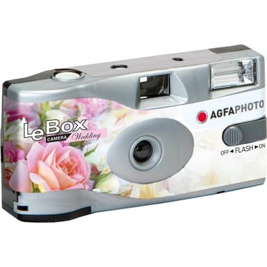 Analogový fotoaparát AgfaPhoto LeBox Wedding Flash 400/27 (601025) šedý