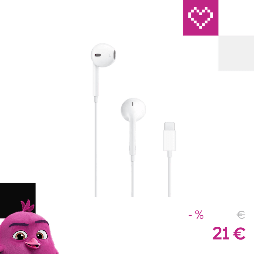 Apple EarPods USB-C sluchátka s mikrofonem bílá