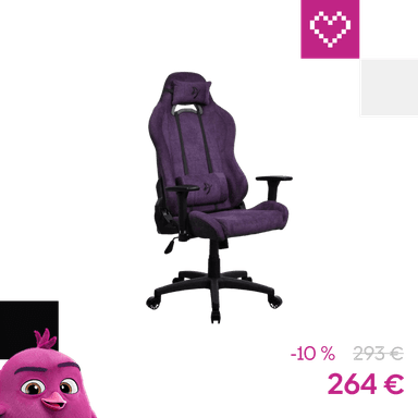 AROZZI TORRETTA Soft Fabric v2herná stolička fialová