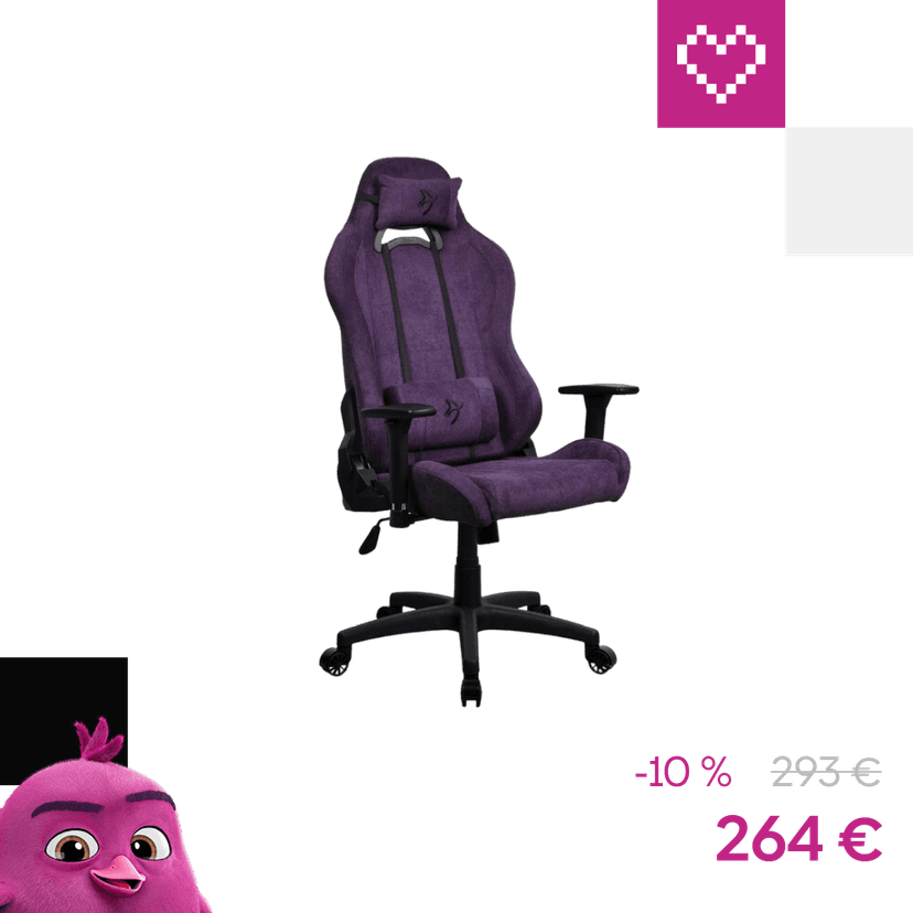 AROZZI TORRETTA Soft Fabric v2herná stolička fialová