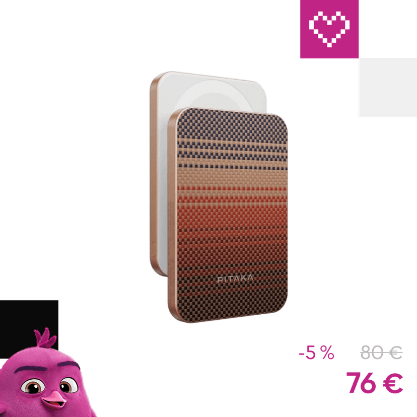 Pitaka Powerbanka (15W), 5000mAh, Qi2/MagSafe, Sunset