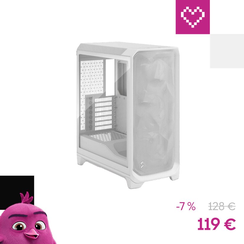 Fractal Design Meshify 3 White TG Clear Tint