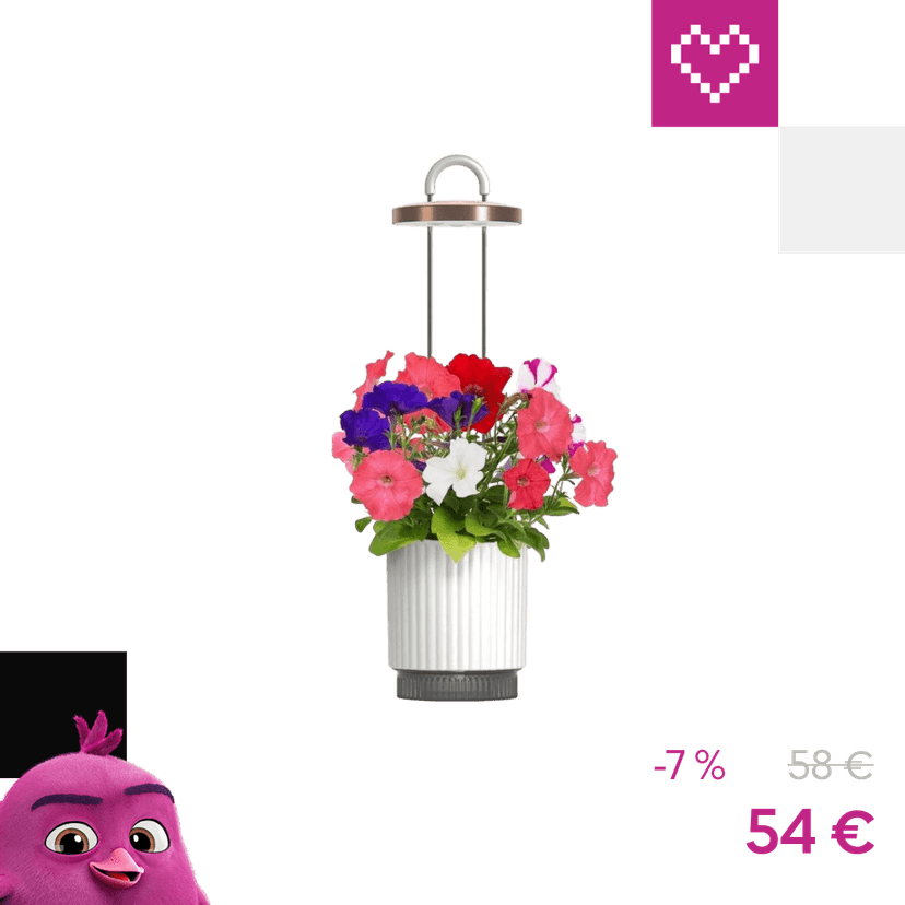 Click and Grow Smart Garden 1 HydroVase by Ermonix chytrý květináč bílý