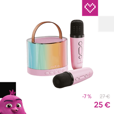 Maxlife MXKS-200 Bluetooth karaoke set ružový
