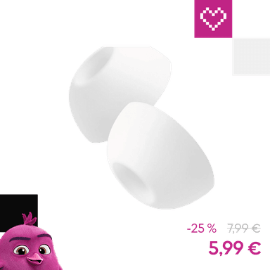FIXED Plugs 2 sady silikonových špuntů pro Apple Airpods Pro 3 (L) bílá
