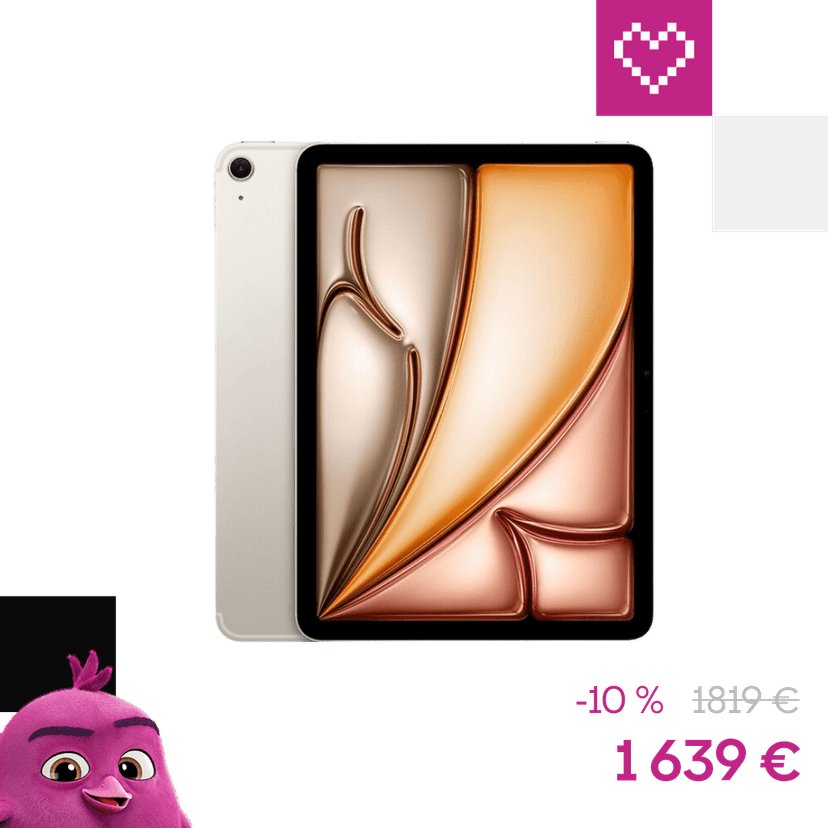 Apple iPad Air 11" 1TB Wi-Fi + Cellular hviezdne biely (2026)