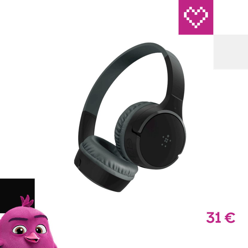 Belkin SOUNDFORM™ Mini detské bezdrôtové slúchadlá čierna