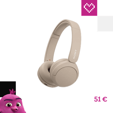 Sony WH-CH520 bezdrôtové slúchadlá béžové