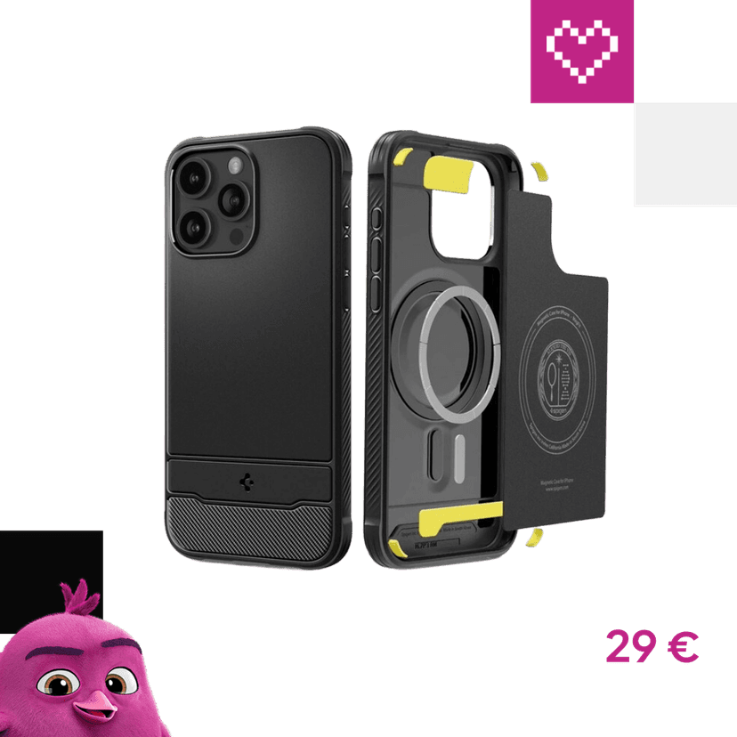 Spigen Rugged Armor MagFit iPhone 15 Pro Max matne čierny