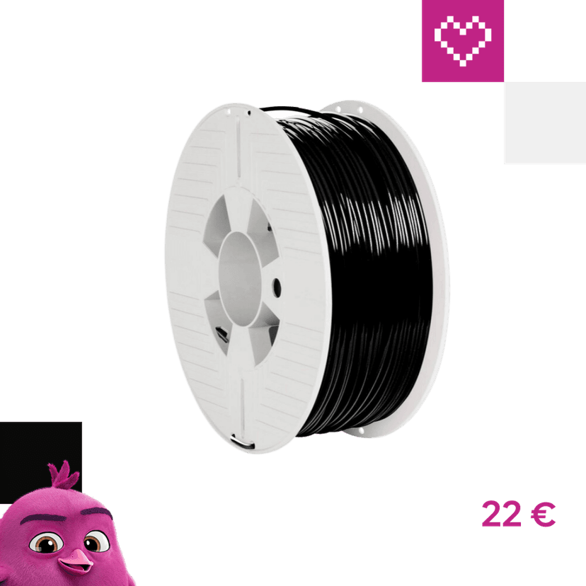 VERBATIM filament do 3D tlačiarne PET-G 2.85mm, 123m, 1kg čierny