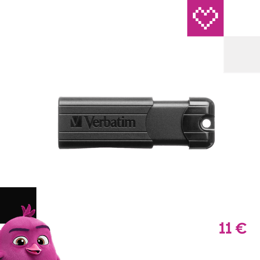 VERBATIM Flash Disk PinStripe USB 3.0, 16GB - čierny
