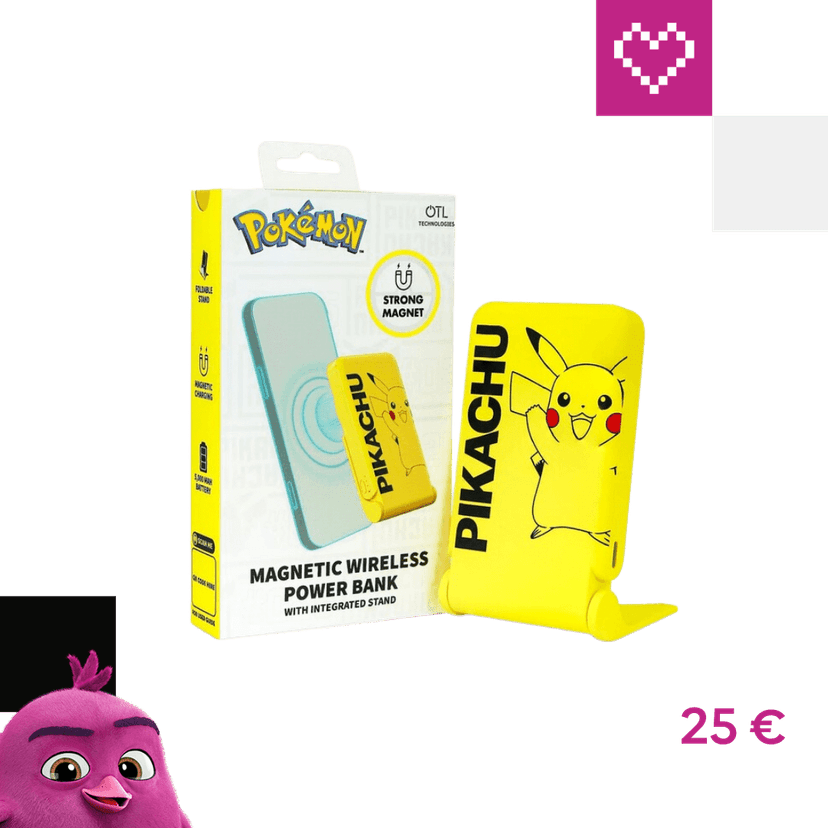 OTL Pokémon Pikachu magnetická bezdrôtová powerbanka
