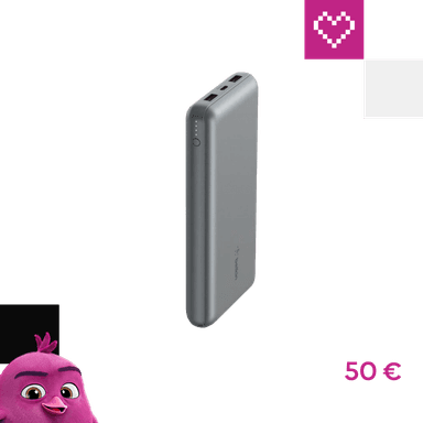 Belkin BOOST CHARGE USB-C powerbanka (15W), 20000mAh, sivá