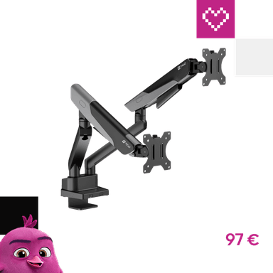 TIGO Falcon Dual držiak na dva monitory 17" - 35" čierna/sivá