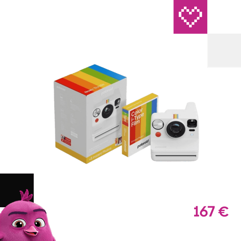 Polaroid Now+ Gen 3 White Bundle with Color Film (8 fotografií)