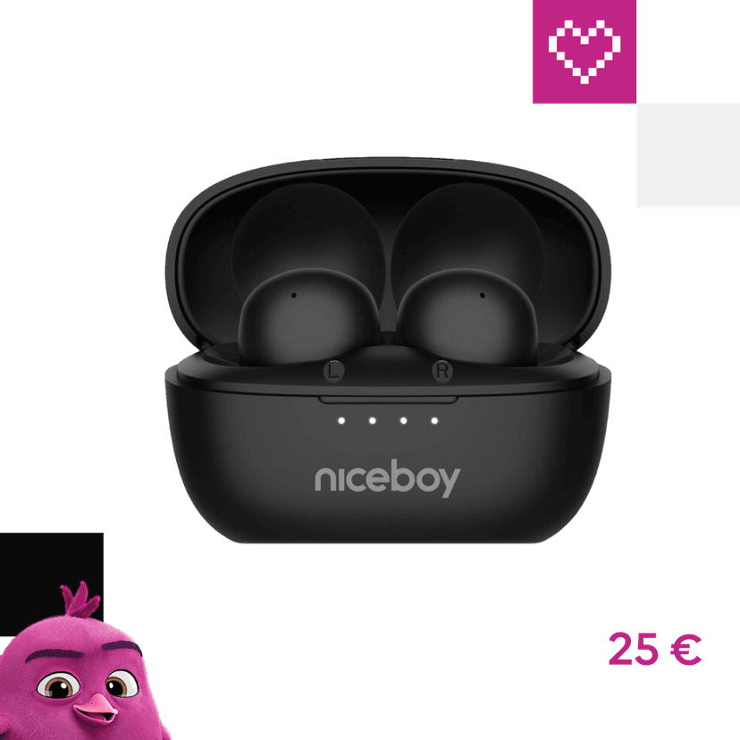 Niceboy Podsie 4 POP Onyx bezdrátová sluchátka černá