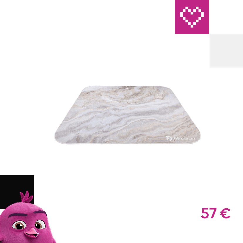 Arozzi Zona Quattro Floor Pad White Marble