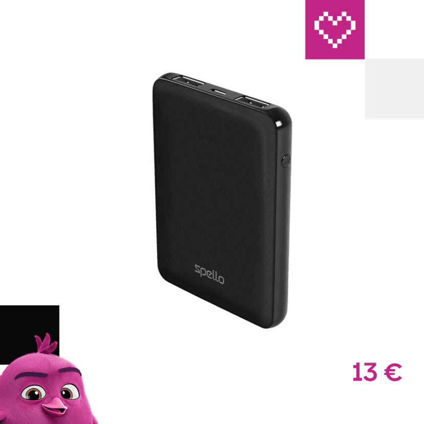 Spello Pocket powerbanka (10W) 5000mAh čierna