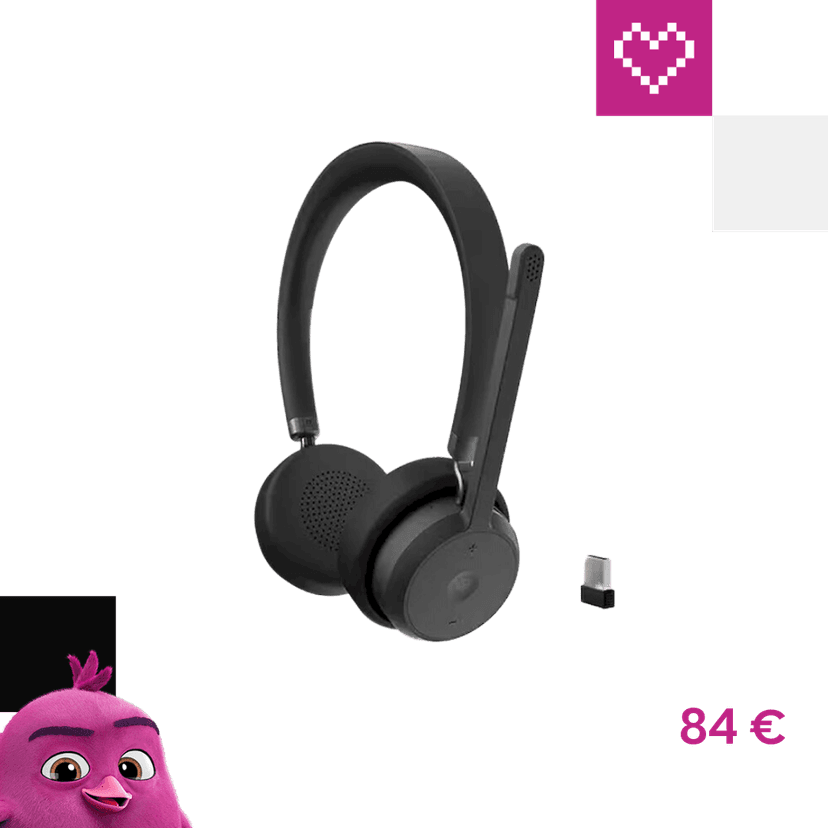 Lenovo Wireless VoIP bezdrátová sluchátka černá
