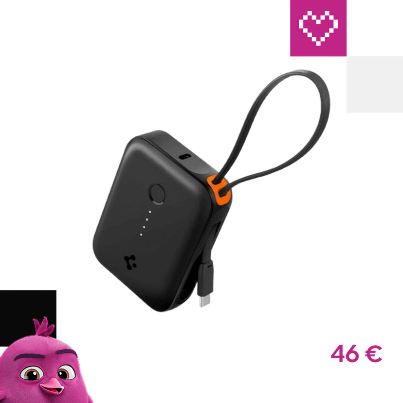 Spigen Essential powerbanka s káblom 10000 mAh (30W) čierna (EA3010BT)