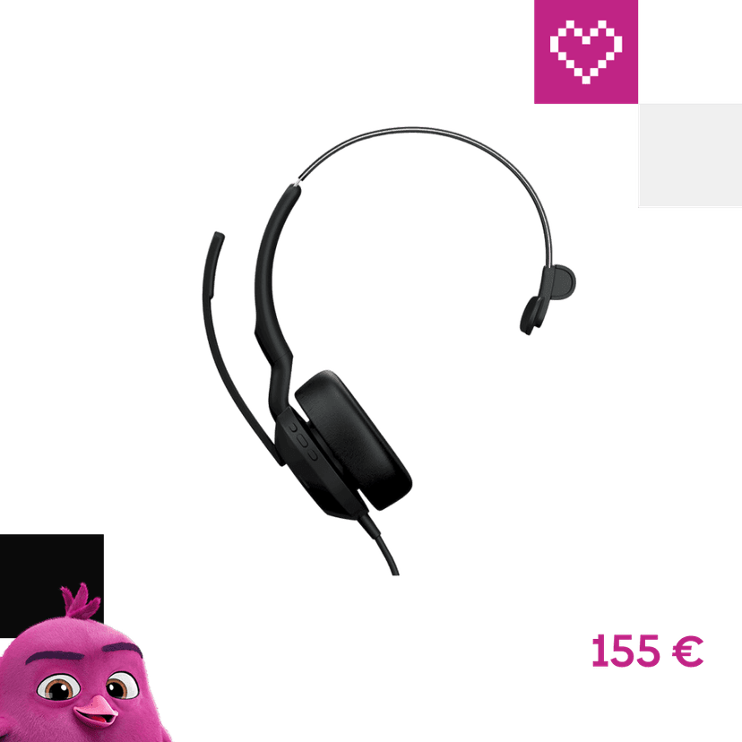 Jabra Evolve2 50 MS Mono bezdrôtové slúchadlá čierna