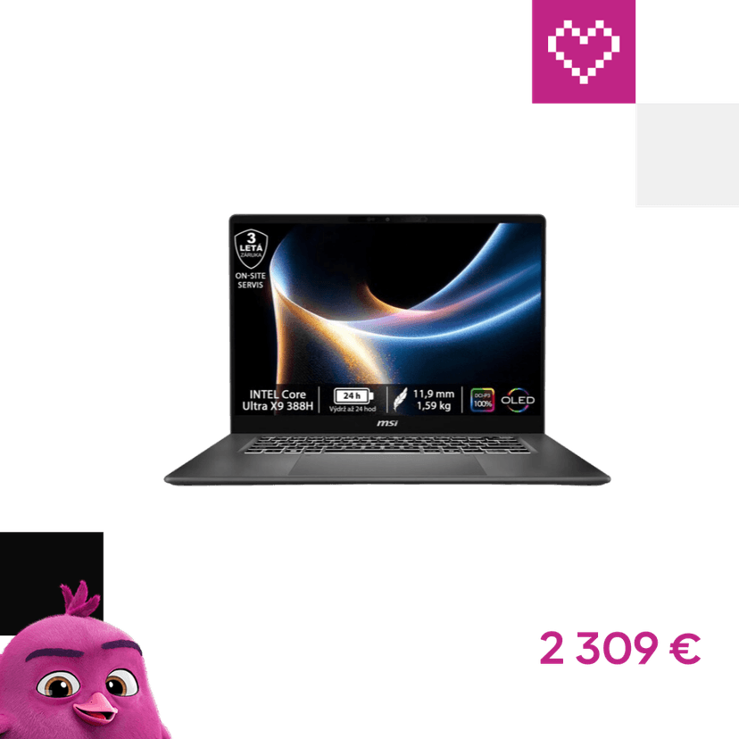MSI Prestige 16 AI+ (C3MG-026CZ) sivý – 3 roky záruky