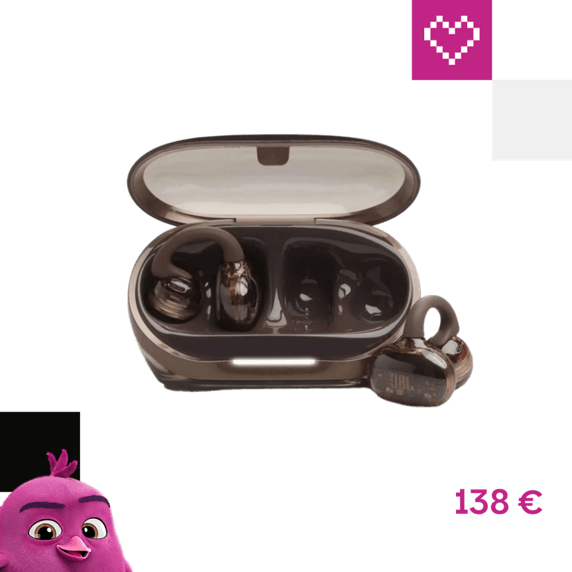 JBL Soundgear Clips bezdrátová sluchátka hnědá