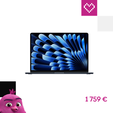Apple MacBook Air 15,3" (2026) / M5 / 16GB / 512GB / SK KLV / temne atramentový