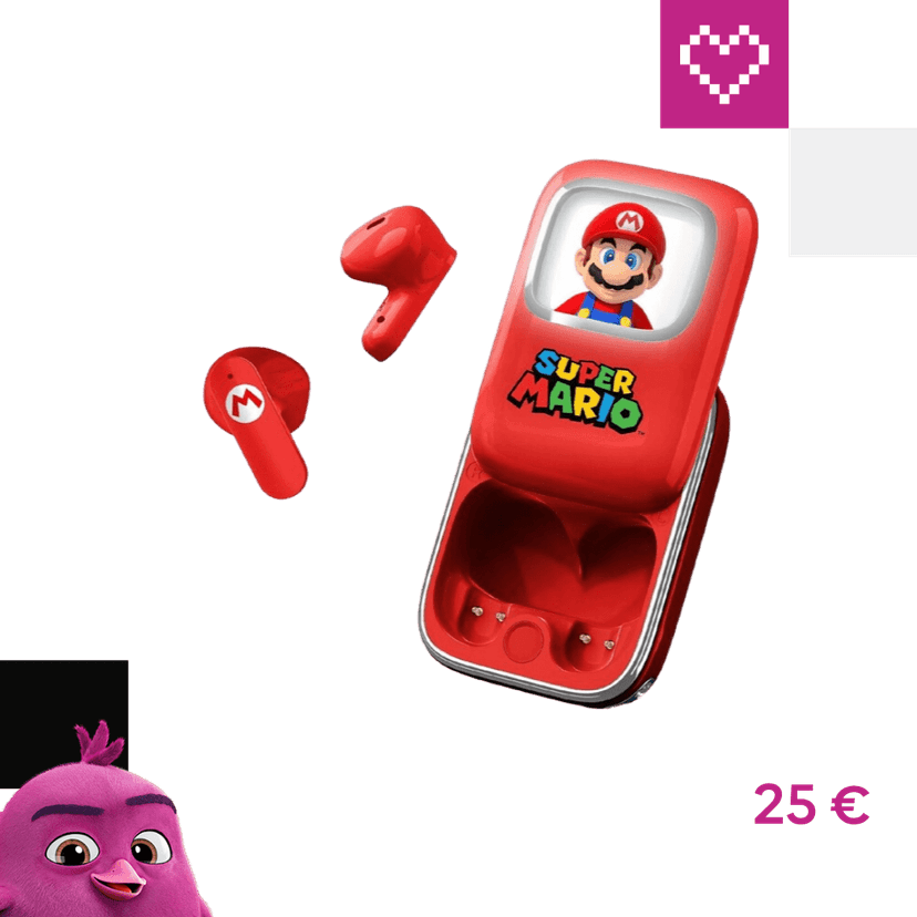 OTL TWS slúchadlá Super Mario Slide červená