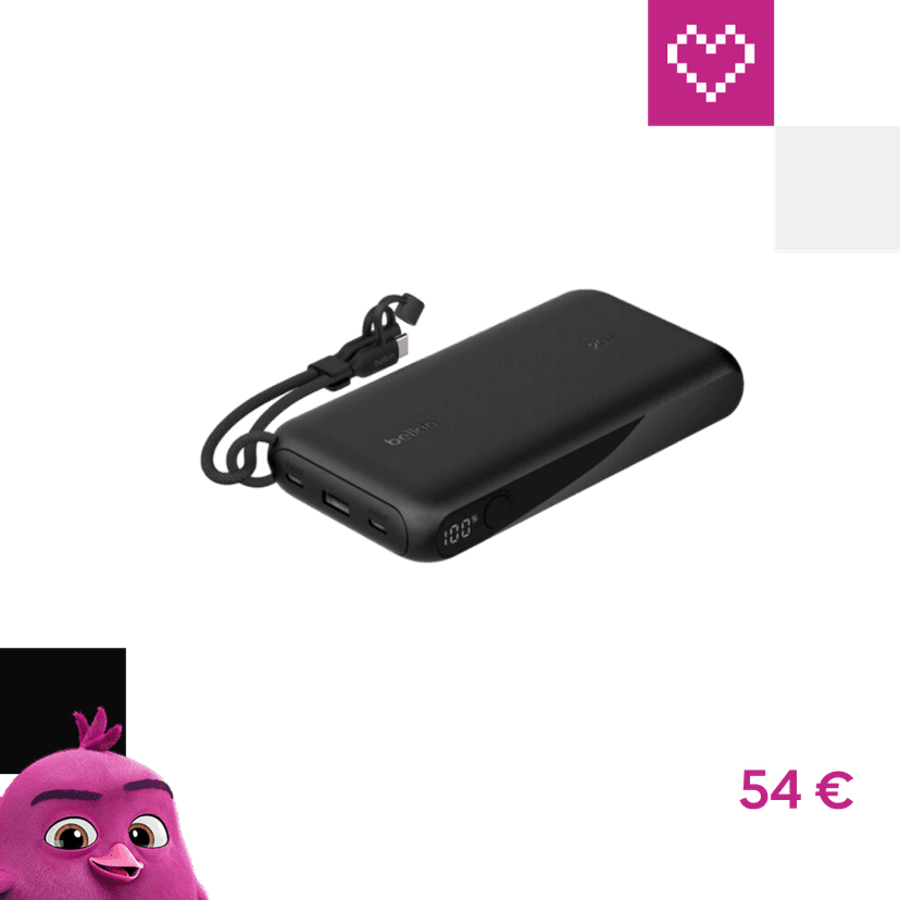 Belkin BOOST CHARGE™ USB-C PowerBanka s displejom, 20000mAh, PD, 20W čierna