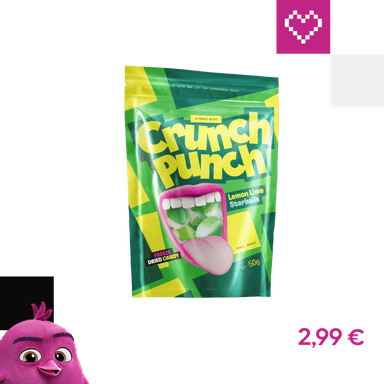 Ostatní značky Mrazom sušené cukríky Crunch Punch - Lemon Lime Starballs 50 g